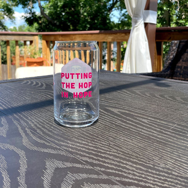 Putting the Hope in Hope - 16oz Beer Can Glass